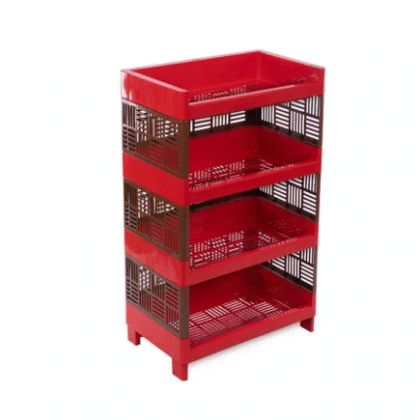 RFL 4 Step Shulov Lion Two Color Fence Rack – Red & Brown